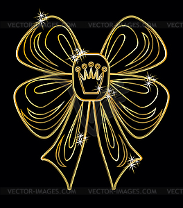 VIP gold crown card, vector - vector image