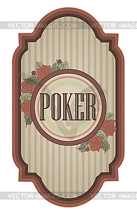 Vintage casino poker invitation banner, vector  - vector image