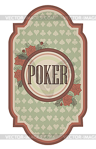 Vintage poker card, vector illustration - vector image