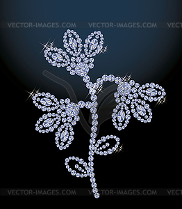 Beautiful diamond bellflower, vector illustration - vector clip art