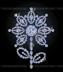 Beautiful diamond flower poster, vector illustration - vector clipart