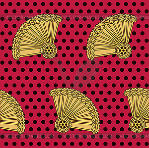 Flamenco seamless pattern, vector illustration - vector EPS clipart