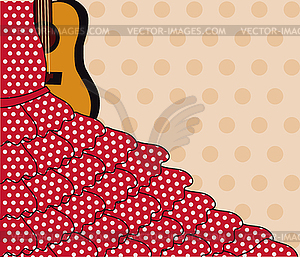 Flamenco invitation card, vector illustration - vector clipart