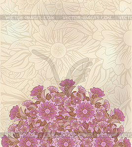 Vintage floral beautiful background, vector - vector clipart