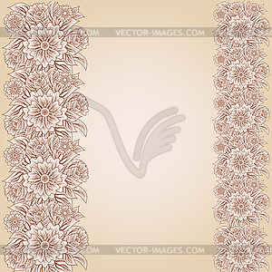 Vintage invitation floral card, vector illustration - vector image