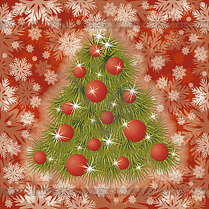 Winter xmas tree seamless wallpaper, Happy new year - vector clip art