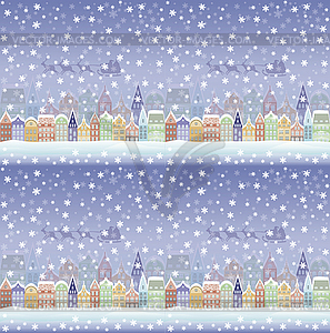 Seamless pattern Merry Christmas background with winter - vector clip art