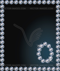 Diamond Happy Easter card, vector illustration - vector image