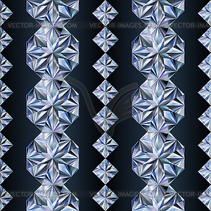 Diamond seamless banners, vector illustration - vector image