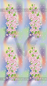 Spring sakura texture seamless wallpaper, vector - vector clipart / vector image