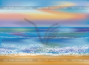 Лето море обои, векторные иллюстрации - векторное изображение клипарта