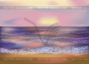 Morning sea wallpaper, vector illustration - vector image