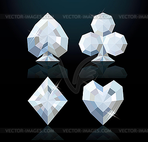 Diamond poker background, vector illustration - vector clip art