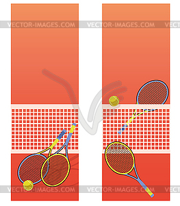 Баннеры теннисный корт, векторные иллюстрации - изображение в формате EPS