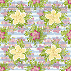 Beautiful Tropical seamless pattern, vector  - vector clipart