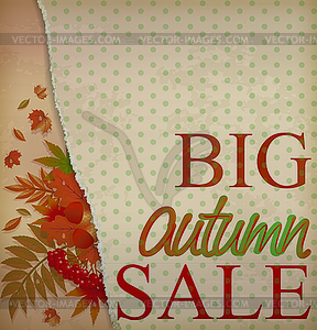 Big autumn sale wallpaper, vector illustration - vector clip art