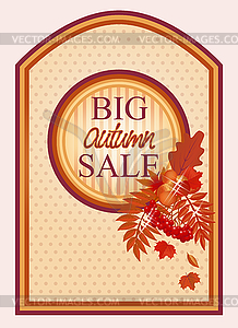 Big autumn sale wallpaper vintage style, vector  - vector EPS clipart