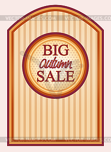 Big autumn sale invitation card, vector illustration - vector clipart
