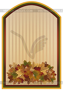 Autumn season card, vector illustration - vector image