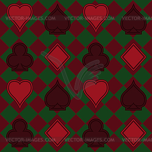 Казино покер бесшовные текстуры, векторные иллюстрации - векторная графика