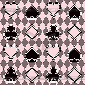 Casino poker seamless background, vector illustration - vector clipart