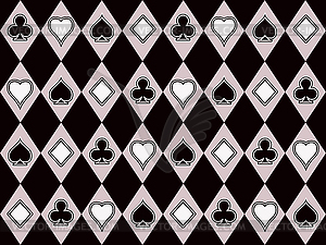 Casino poker seamless background, vector illustration - vector clipart
