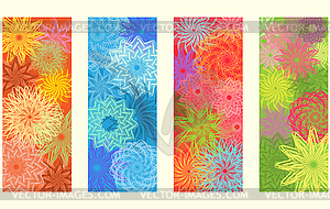 Four seasons banners, vector illustration - vector clipart