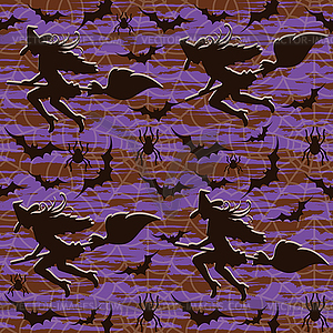 Happy Halloween pattern, vector illustration - vector image