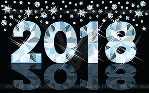 New 2018 diamond year, vector illustration - vector clipart