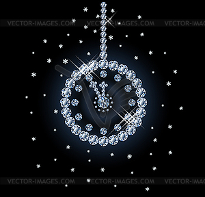 Алмазный часы фон, векторные иллюстрации - клипарт в векторном формате