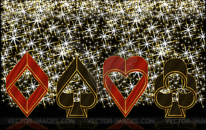 Poker casino background, vector illustration - vector clipart