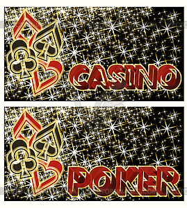 Два баннера в казино, векторные иллюстрации - изображение в векторном виде