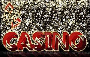 Casino banner with poker elements, vector illustration - vector image