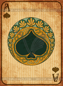 Casino poker spades symbol in art nouveau style, vector - vector EPS clipart