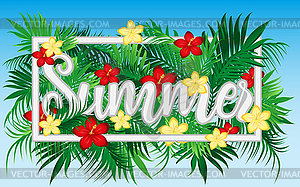 Season summer time banner, vector illustration - vector clip art