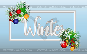 Seasonal winter time card, vector illustration - vector EPS clipart