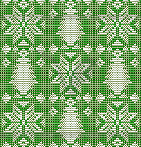 Winter holidays knitted wallpaper, vector illustration - color vector clipart