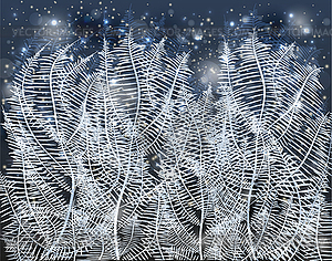 Frost winter patterns, vector illustration - vector clip art