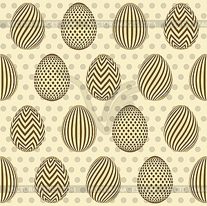 Happy Easter seamless card with eggs, vector illustrati - royalty-free vector clipart