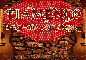 Flamenco party invitation banner. vector illustration - vector clip art