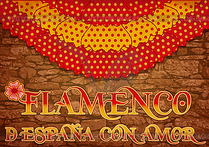 Flamenco party Spain love invitation banner. vector - color vector clipart