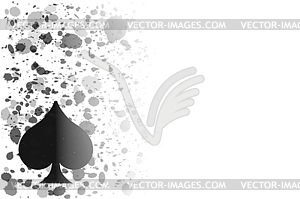 Casino poker spade greeting card, vector illustration - vector clipart