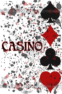 Casino background with poker cards element, vector - vector clip art