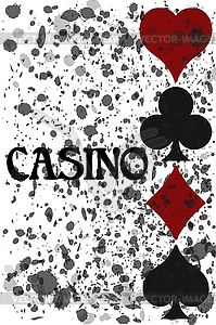 Казино баннер с элементом покерных карт, векторная иллюстрация - клипарт Royalty-Free