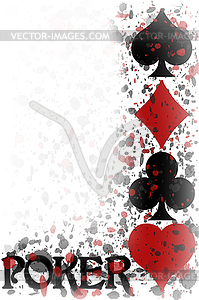 Poker casino invitation card , vector illustration - vector clip art