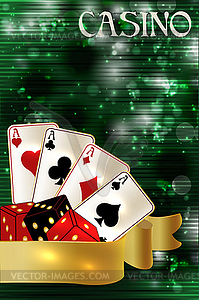 Casino poker banner, vector illustration - vector image