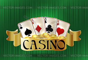 Casino poker vip invitation card, vector illustration - vector clip art