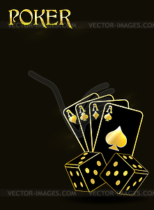 Poker vip invitation banner, vector illustration - vector clipart