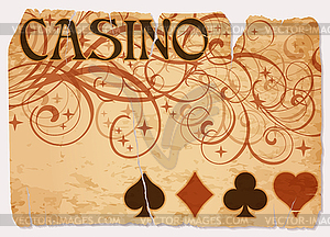 Vintage casino  vip card with poker elements, vector il - vector clipart