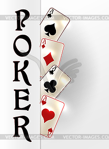 Poker invitation banner, vector illustration - vector clipart